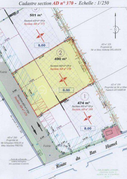 Terrain seul à Surtainville en Manche (50) de 490 m² à vendre au prix de 53000€ - 3
