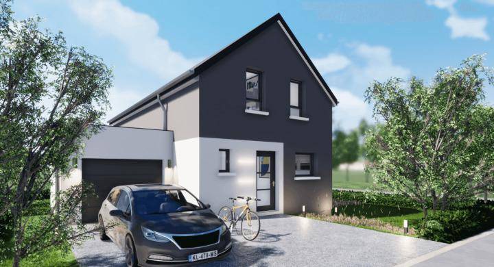 Programme terrain + maison à Morschwiller-le-Bas en Haut-Rhin (68) de 396 m² à vendre au prix de 375503€ - 1