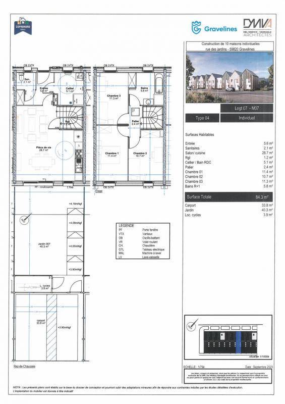 Image de l'annonce GRAVELINES maison 3 chambres, terrasse, jardin, carport,…