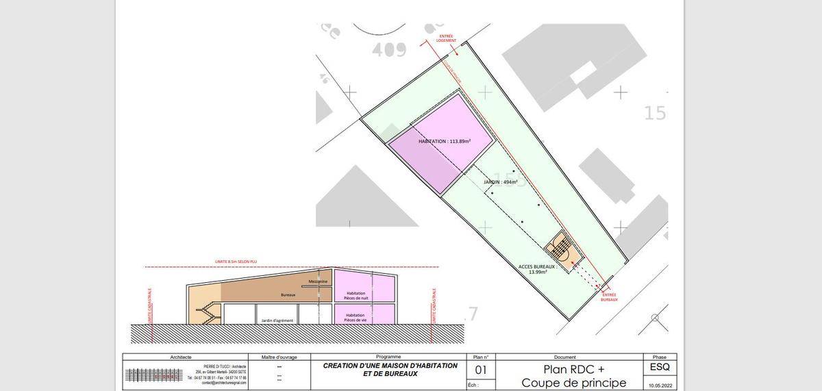 Terrain seul à Saussan en Hérault (34) de 668 m² à vendre au prix de 320000€ - 4