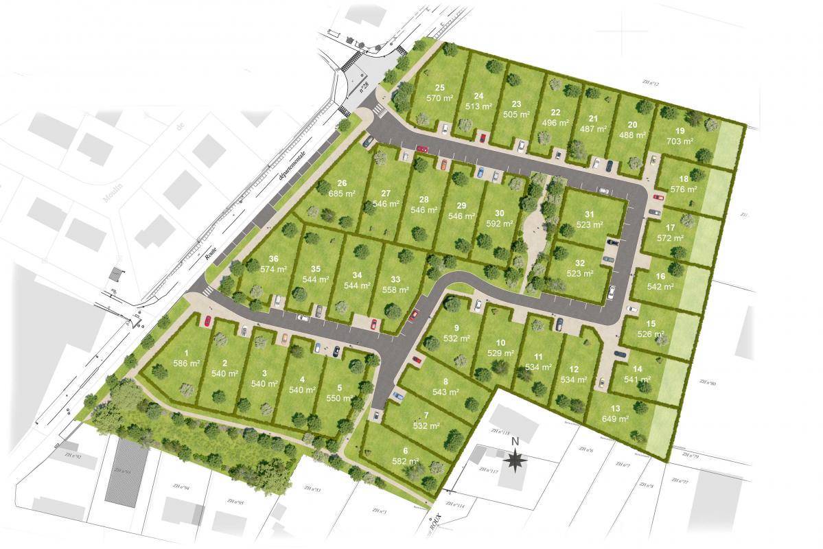 Terrain seul à Sours en Eure-et-Loir (28) de 586 m² à vendre au prix de 82400€