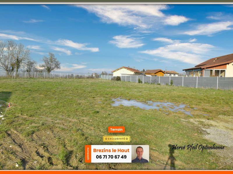 Terrain seul à Brézins en Isère (38) de 1197 m² à vendre au prix de 99000€ - 1