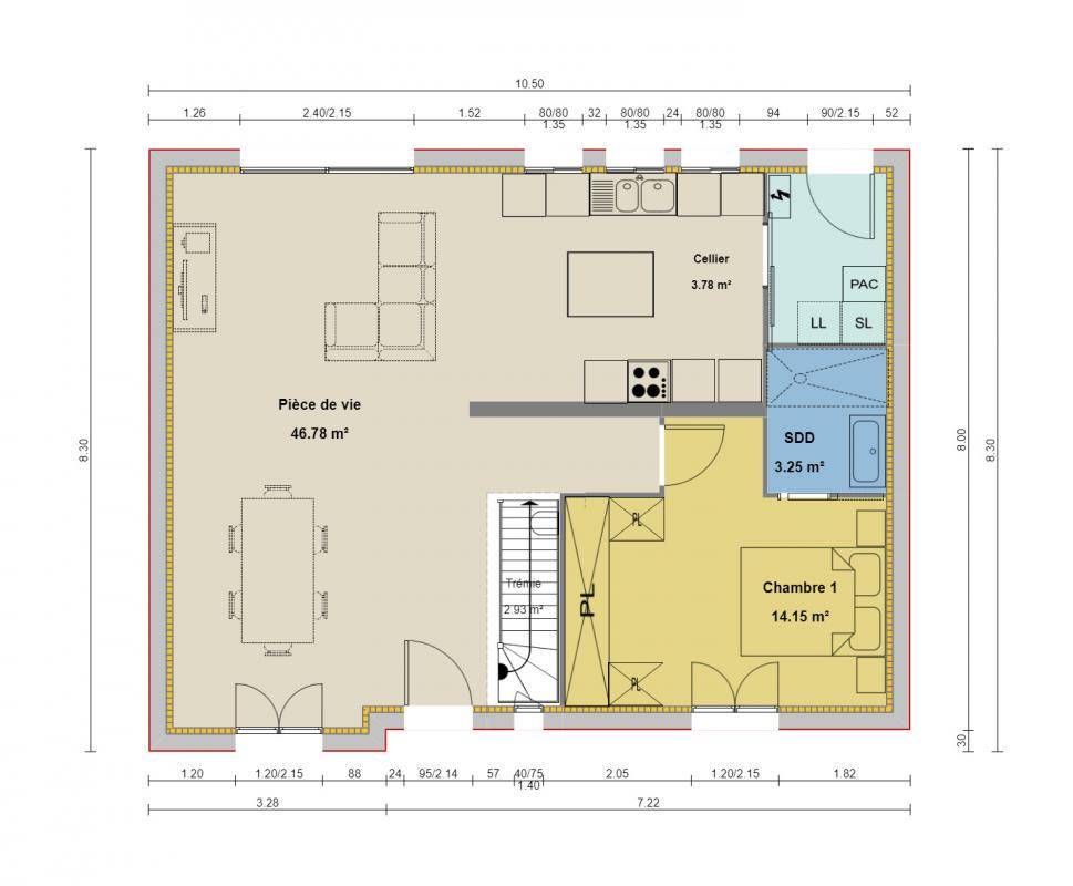 Programme terrain + maison à Seraincourt en Val-d'Oise (95) de 450 m² à vendre au prix de 398000€ - 3