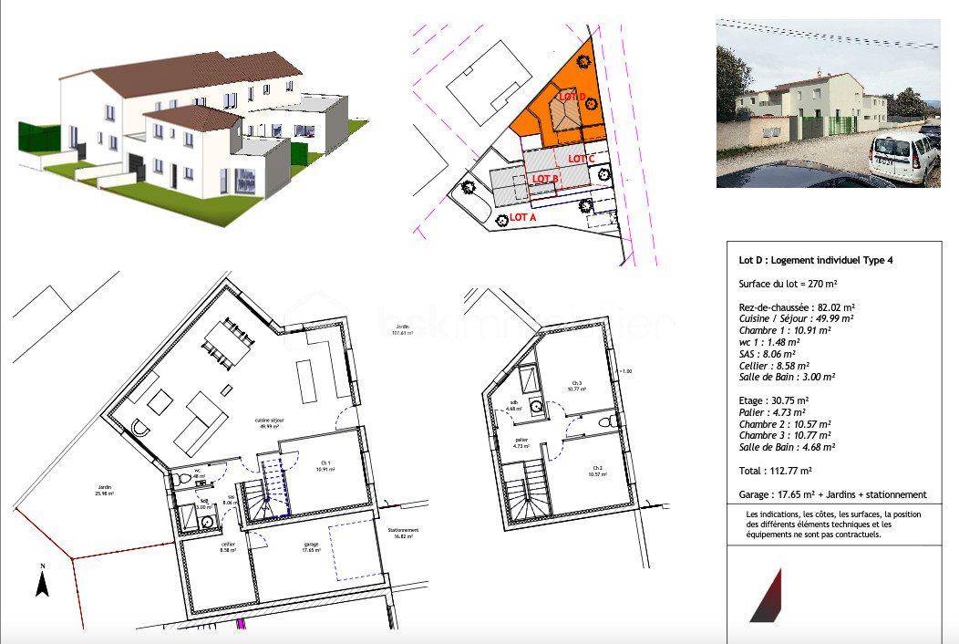Terrain seul à Gignac en Hérault (34) de 270 m² à vendre au prix de 149000€ - 2