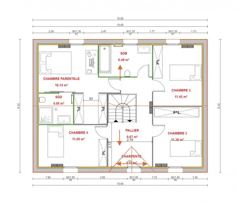 Programme terrain + maison à Carrières-sous-Poissy en Yvelines (78) de 279 m² à vendre au prix de 479000€ - 4