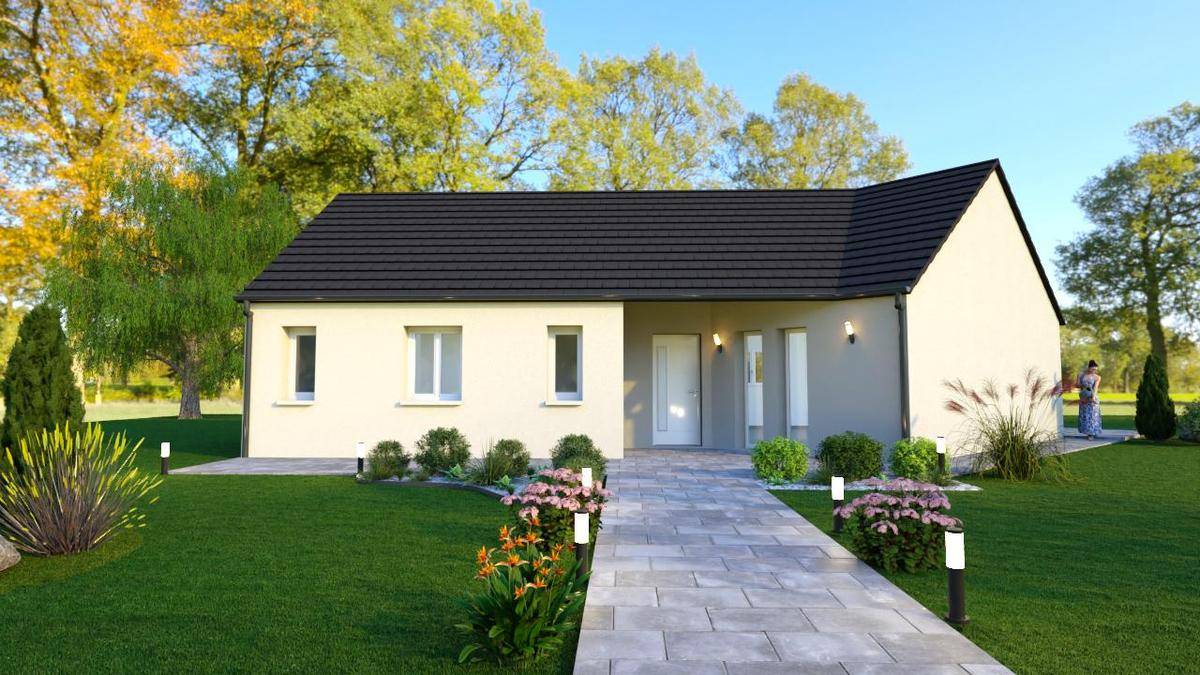 Programme terrain + maison à Crouy-sur-Ourcq en Seine-et-Marne (77) de 62 m² à vendre au prix de 257500€ - 1