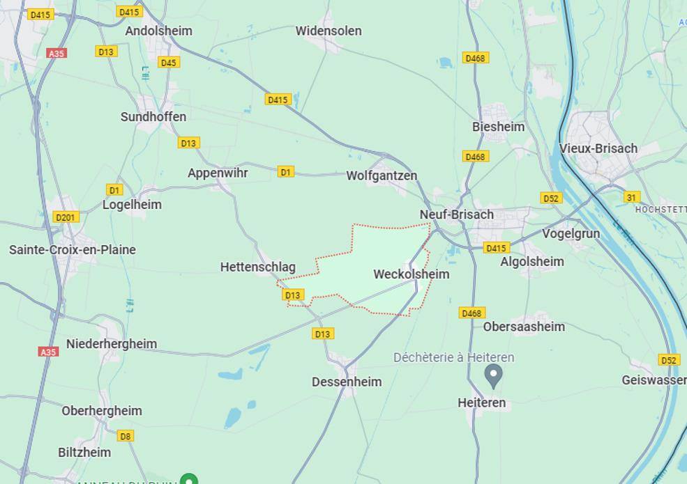 Terrain seul à Weckolsheim en Haut-Rhin (68) de 559 m² à vendre au prix de 74500€ - 2