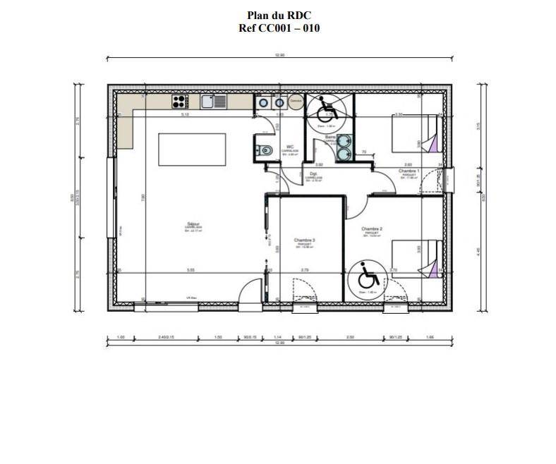 Programme terrain + maison à La Chapelle-des-Marais en Loire-Atlantique (44) de 93 m² à vendre au prix de 295000€ - 3