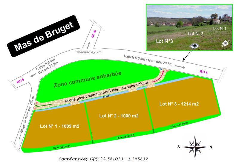 Terrain seul à Catus en Lot (46) de 1009 m² à vendre au prix de 38342€ - 2