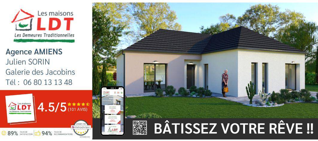 Programme terrain + maison à Lamotte-Brebière en Somme (80) de 722 m² à vendre au prix de 235927€ - 4