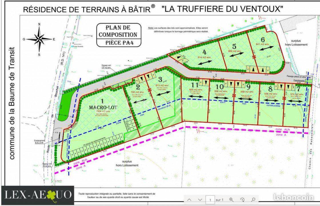 Terrain seul à La Baume-de-Transit en Drôme (26) de 614 m² à vendre au prix de 98000€ - 4