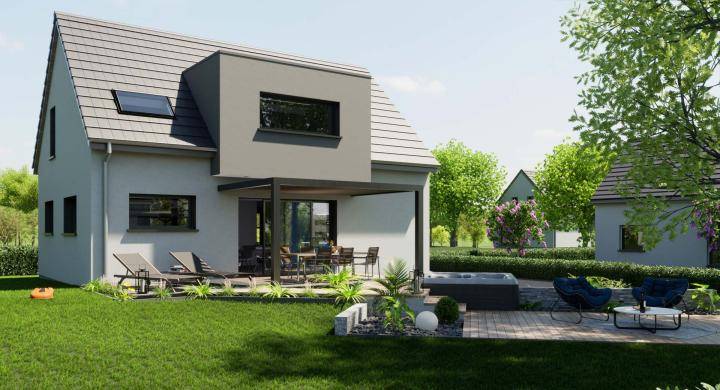 Programme terrain + maison à Offemont en Territoire de Belfort (90) de 800 m² à vendre au prix de 418456€ - 1