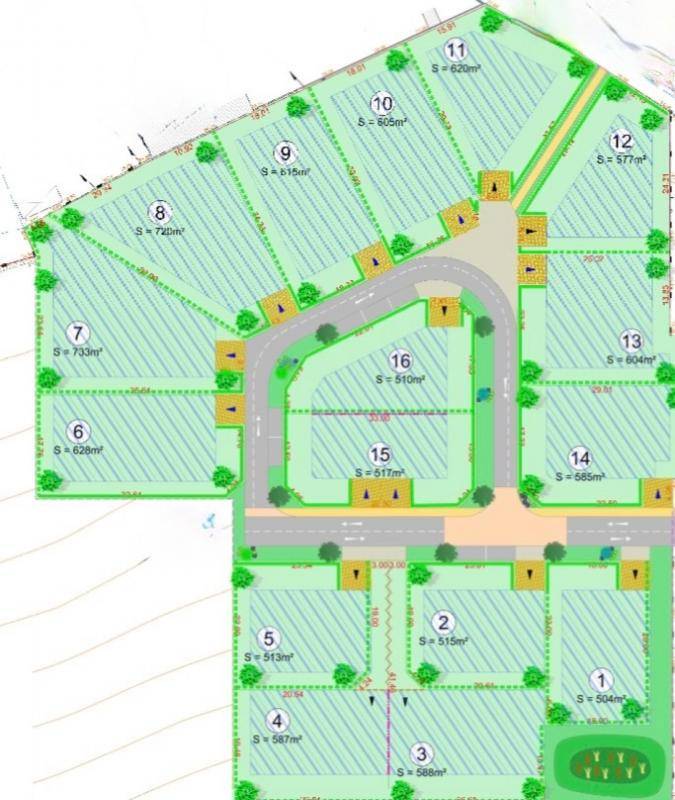 Terrain seul à Juilley en Manche (50) de 733 m² à vendre au prix de 60000€ - 2