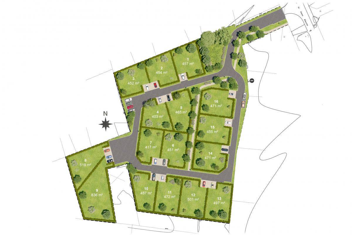 Terrain seul à Arsac en Gironde (33) de 518 m² à vendre au prix de 168400€