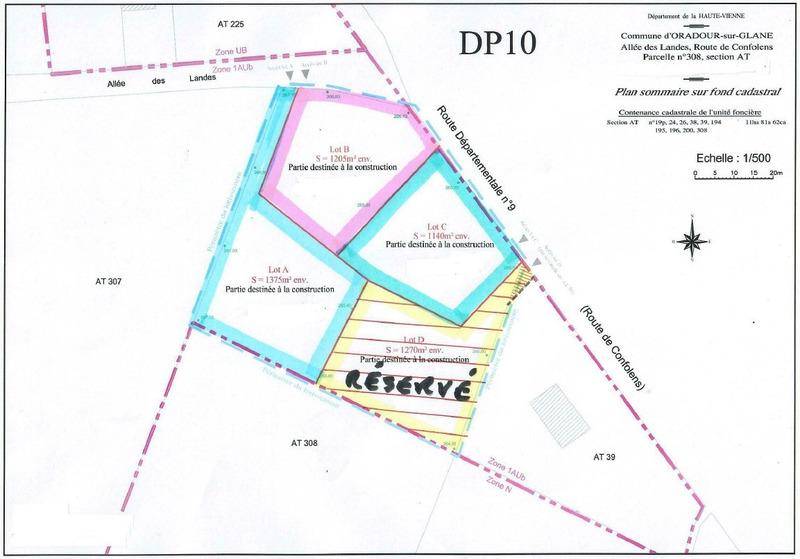 Terrain seul à Oradour-sur-Glane en Haute-Vienne (87) de 1140 m² à vendre au prix de 24000€ - 2