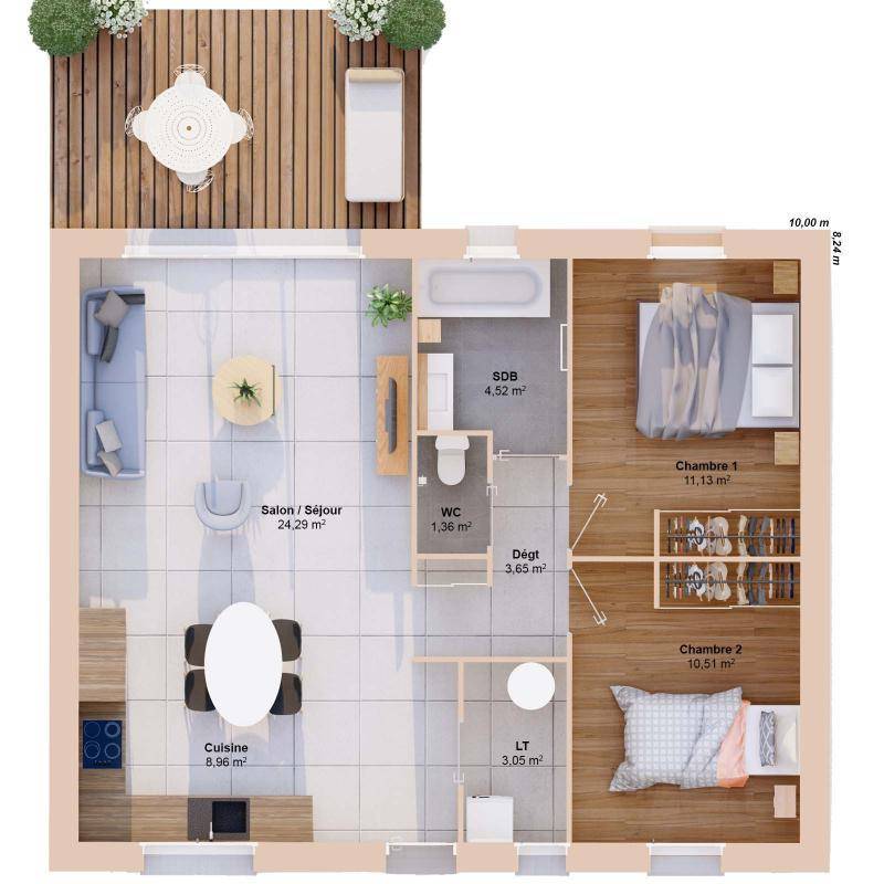 Image de l'annonce Maison 4 pièces 67 m2
