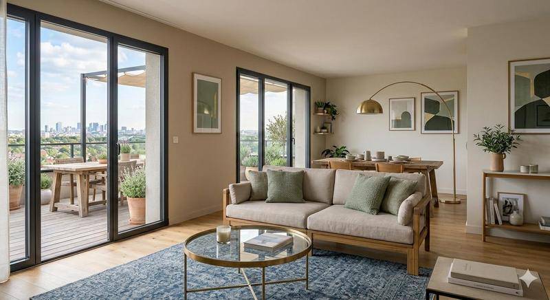 Image de l'annonce - T4 DUPLEX ETAGE ELEVÉ orienté SUD,…