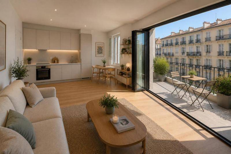 Image de l'annonce Studio avec balcon – Dernier étage –…