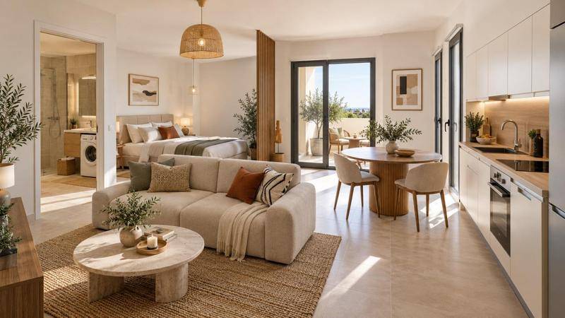 Image de l'annonce BEAU T1 LUMINEUX PARFAITEMENT AGENCÉ AVEC PLACE…