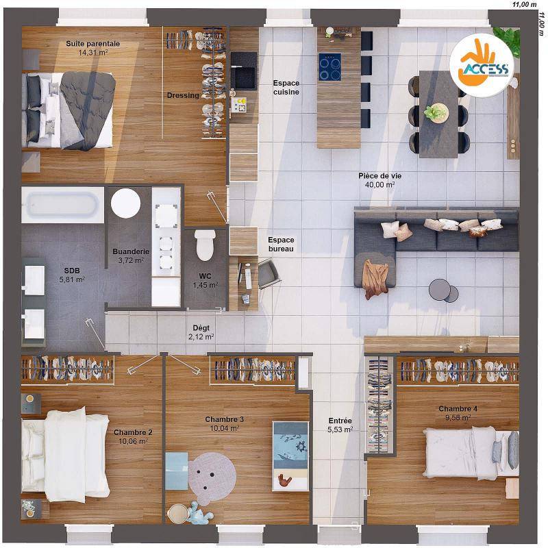 Image de l'annonce Maison 6 pièces 102 m2