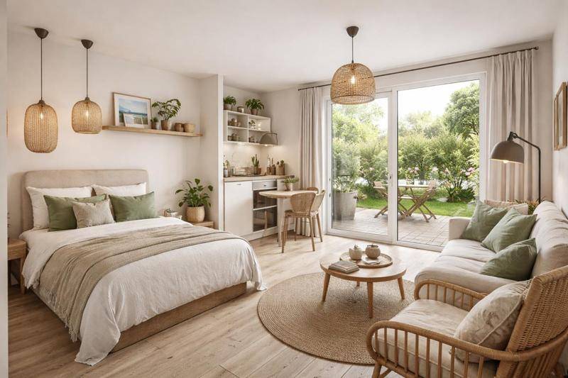 Image de l'annonce STUDIO avec JARDIN PRIVATIF et TERRASSE –…