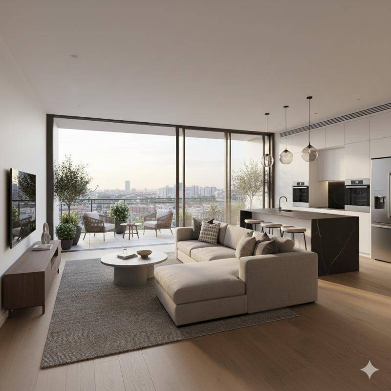 Image de l'annonce **Rare: 4 pièces avec 2 loggias proche…