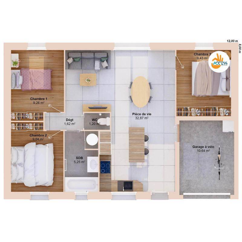 Image de l'annonce Maison 5 pièces 69 m2