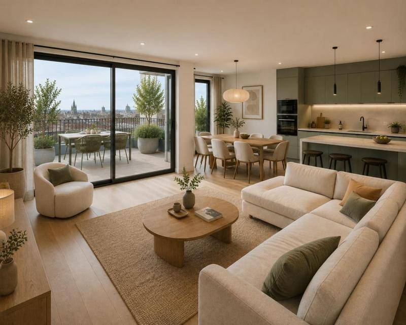 Image de l'annonce 4 Pièces spacieux avec vue dégagée, terrasses,…