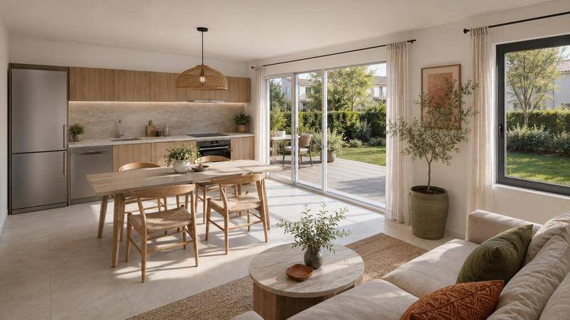 Image de l'annonce T3 AVEC JARDIN + DEUX PLACES DE…