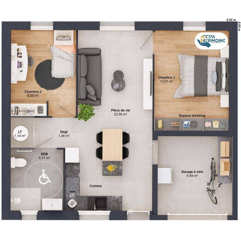 Image de l'annonce Maison 4 pièces 52 m2
