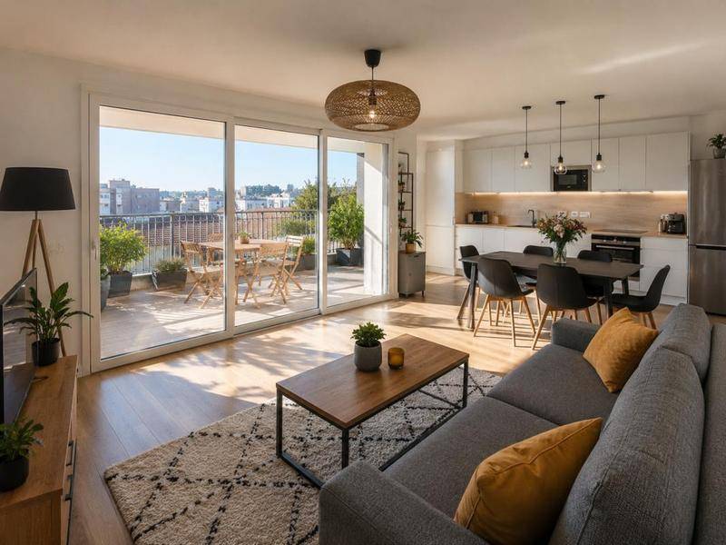 Image de l'annonce T2 lumineux, balcon, hauteur : la combinaison…