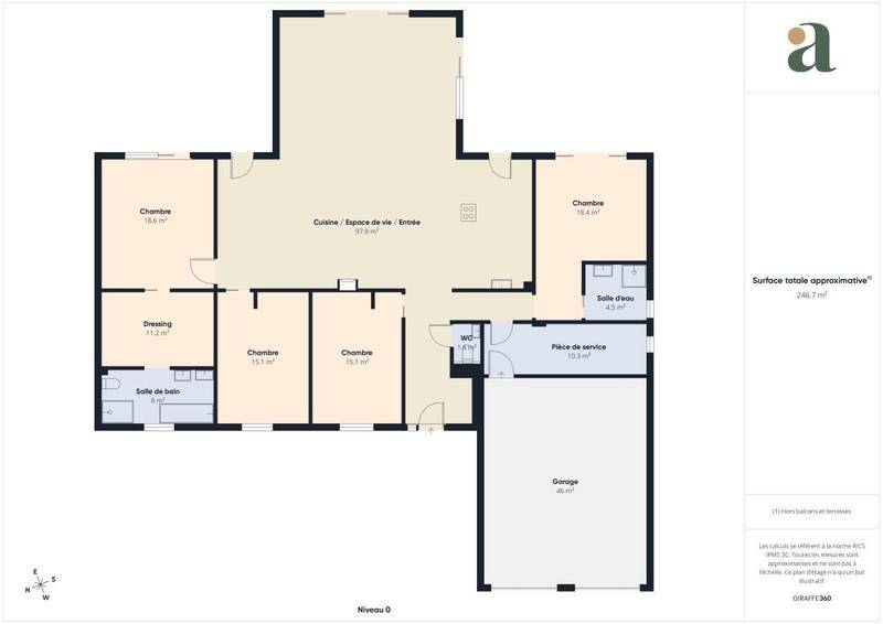 Image de l'annonce Maison d’architecte de plain-pied récente avec vue…