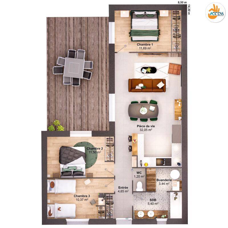 Image de l'annonce Maison 5 pièces 80 m2