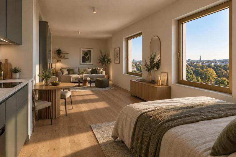 Image de l'annonce Studio dernier étage avec vue - Bordeaux…