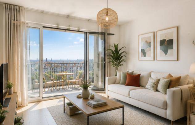 Image de l'annonce T3 en étage élevé avec balcon et…