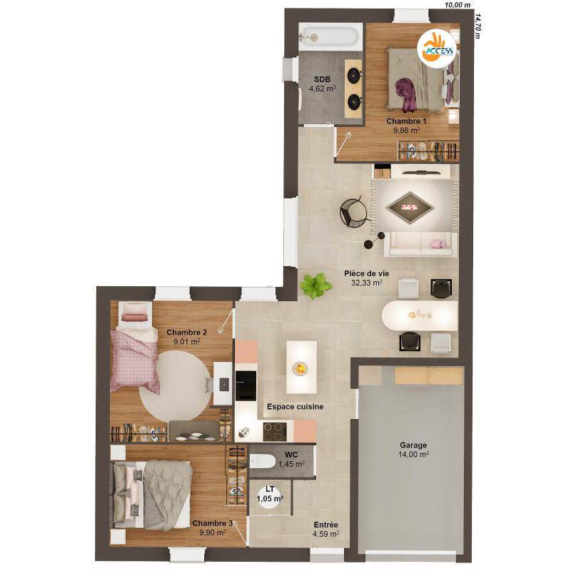 Image de l'annonce Maison 5 pièces 76 m2