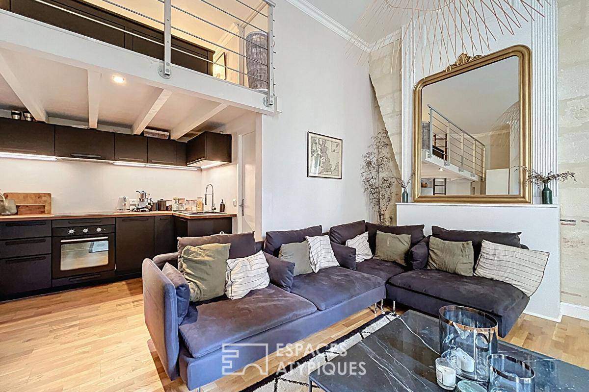 Image de l'annonce Duplex lumineux avec mezzanine et pierre apparente…