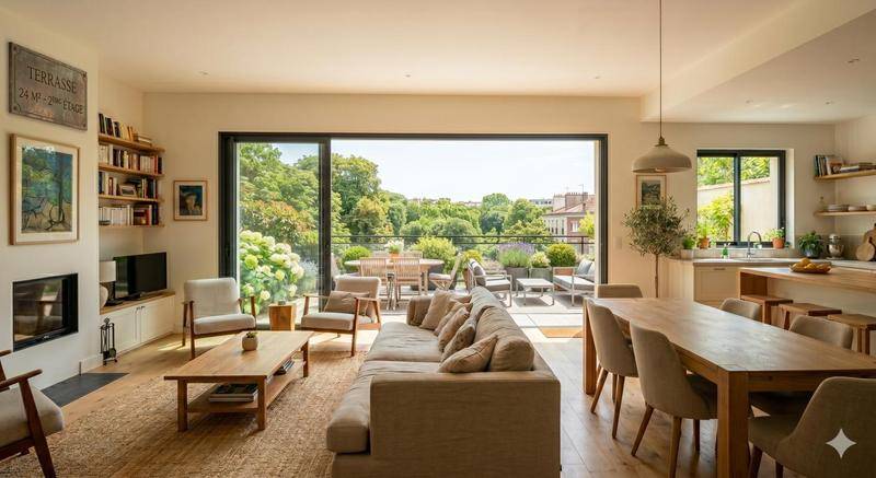 Image de l'annonce ***Bel appartement 2 chambres avec grande terrasse,…