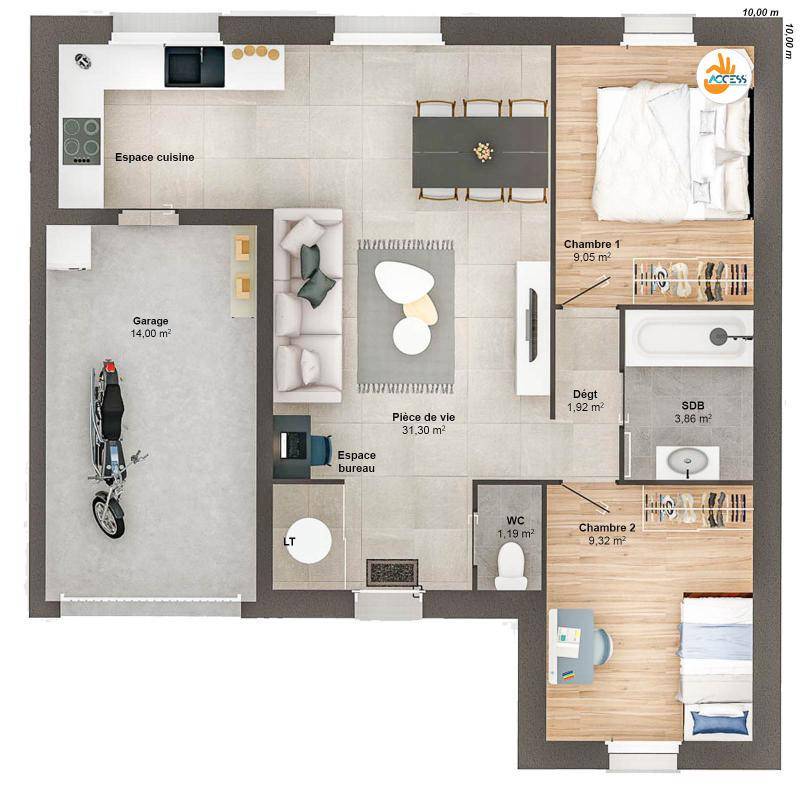 Image de l'annonce Maison 4 pièces 57 m2