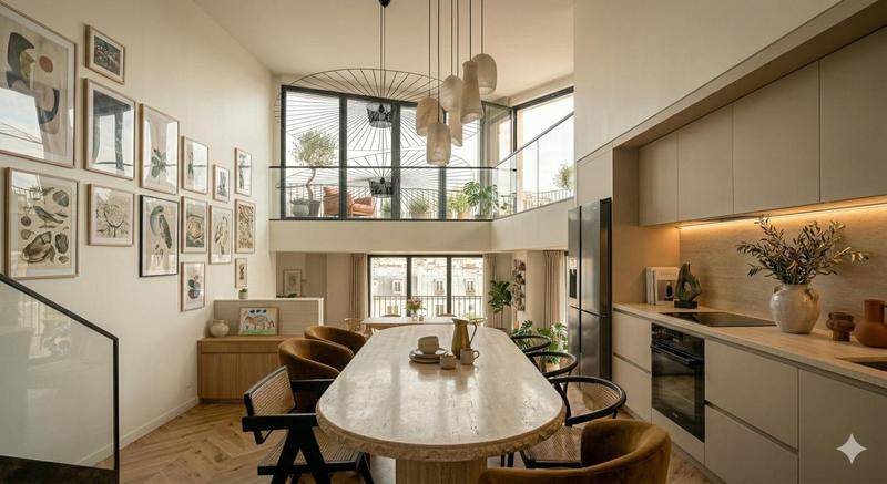 Image de l'annonce Un duplex contemporain aux lignes architecturales et…