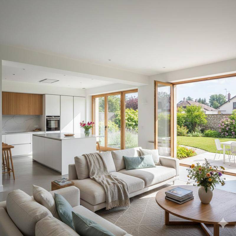 Image de l'annonce **RARE: 5 PIÈCES AVEC JARDIN ET PARKINGS…