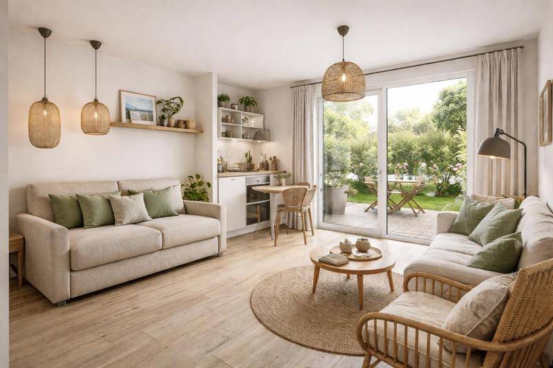 Image de l'annonce STUDIO en REZ-DE-JARDIN à la FOURCHETTE de…