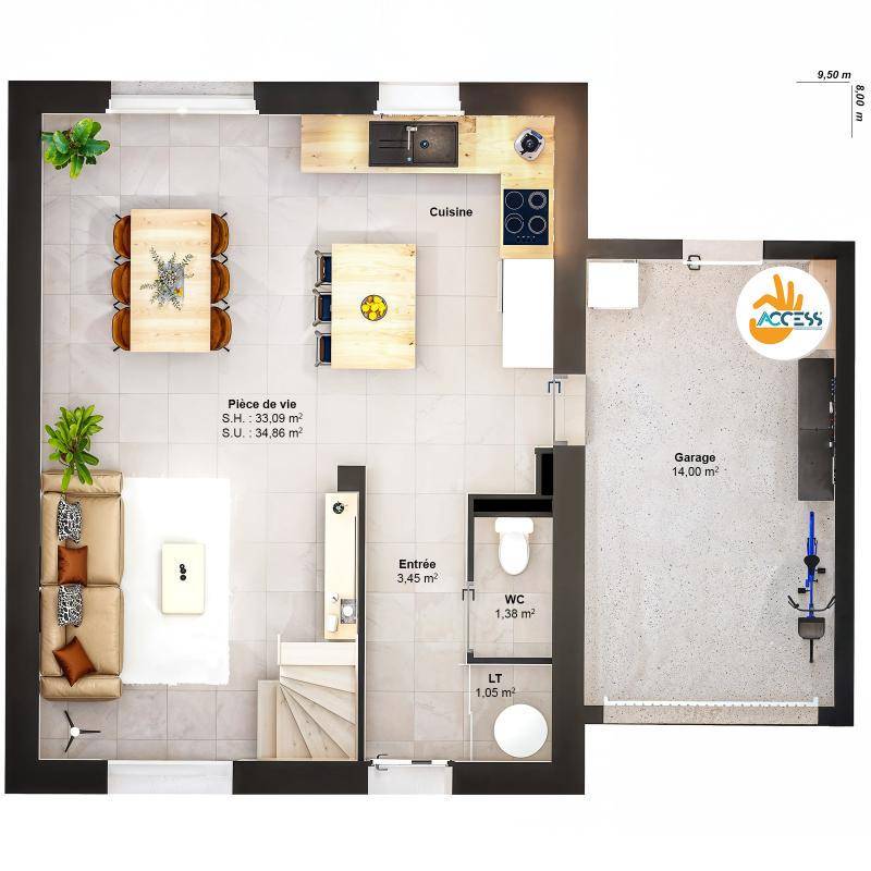 Image de l'annonce Maison 5 pièces 76 m2