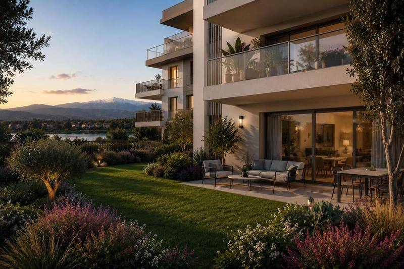 Image de l'annonce T2 avec Terrasse & Jardin - Vue…
