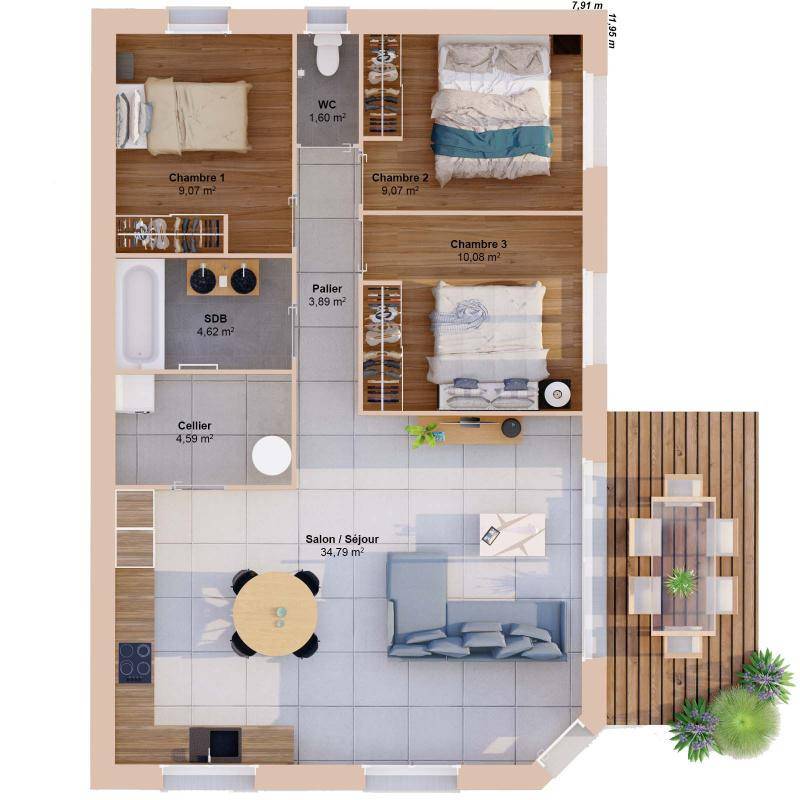 Image de l'annonce Maison 5 pièces 78 m2