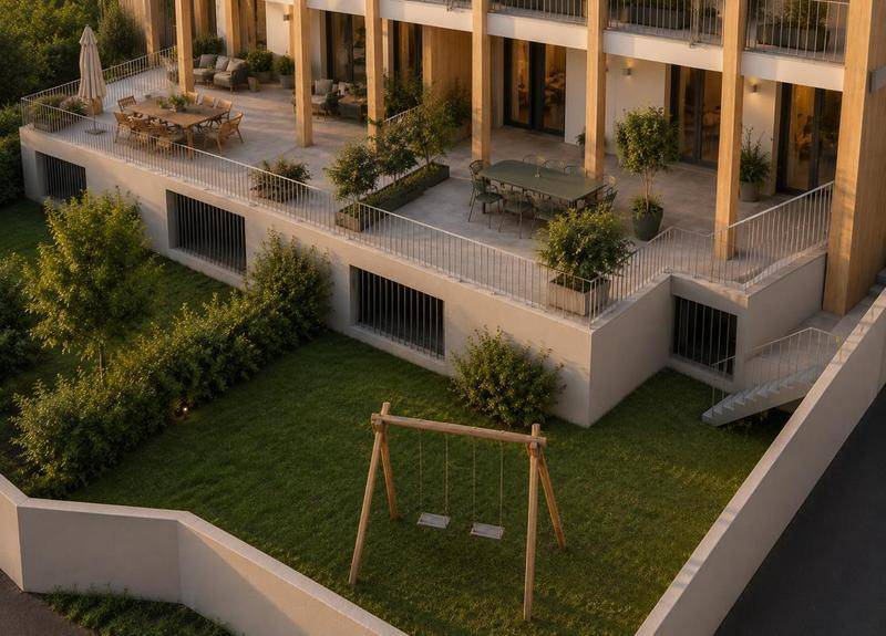 Image de l'annonce T4 en rez-de-jardin de 154 m² d'extérieurs…