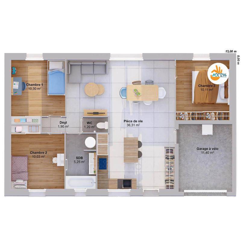 Image de l'annonce Maison 5 pièces 75 m2