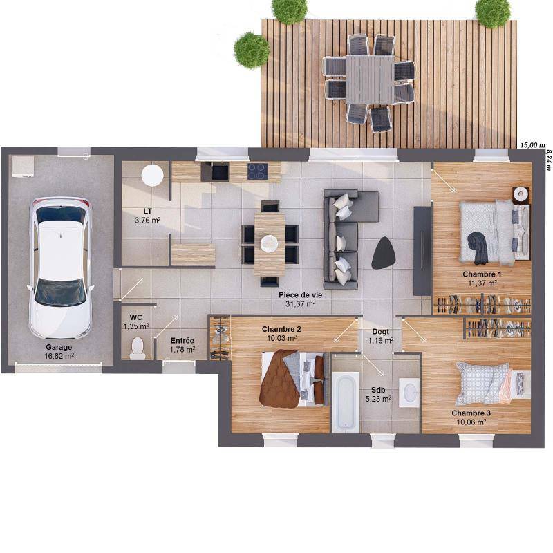 Image de l'annonce Maison 5 pièces 76 m2