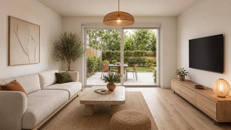 Image de l'annonce T3 LUMINEUX AVEC JARDIN + PARKING