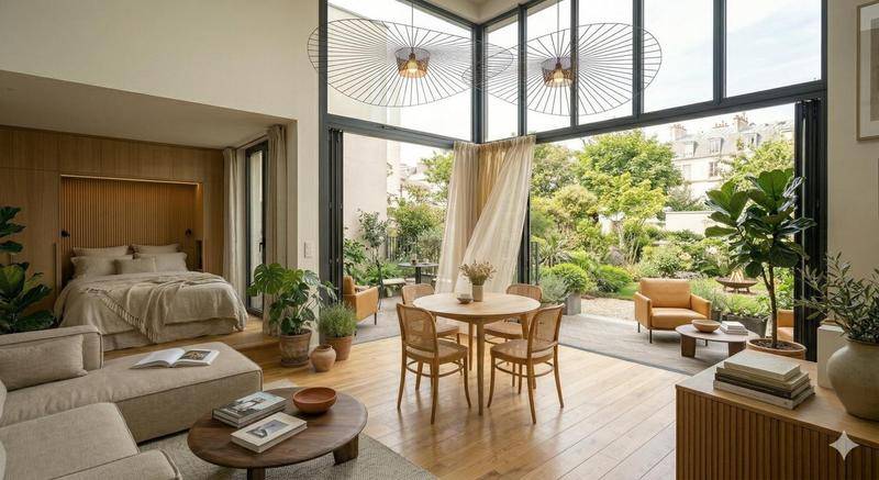 Image de l'annonce Un studio avec jardin privé, comme une…